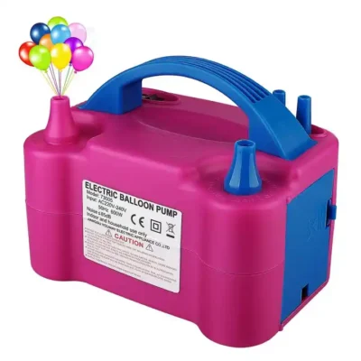 Electric Balloon Pump Ballon Inflator 600W Power 2 Nozzles Portable {Au Plug}