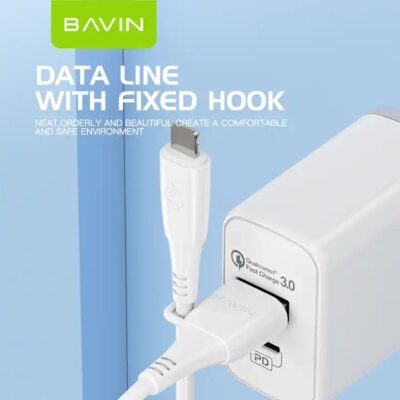 BAVIN CB256 18W / 12W Fast Charging Durable Data Cable 1 Meter w/ Fixed Hook for iPh / Micro / Type-C