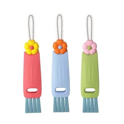 3PCS Tiny Straw Cleaner Flower Style Gap Brushes Cup Cleaning Brush Cups Cover