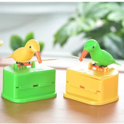 Fully Automatic Storage Toothpick Dispenser Dinning Table Décor Press Type Toothpick Holder Bird Shape Smart Toothpick Box