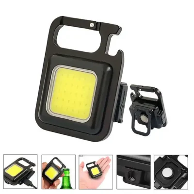 Rechargeable Portable  Super Bright COB Pocket Keychain Light