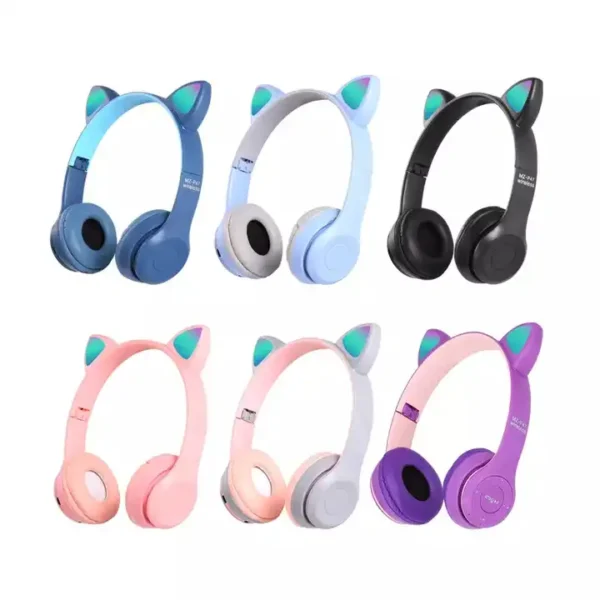 P47 Headset Creative Cartoon Cat Ear Headset 5.0 Wireless Stereo Game Sport - Image 5