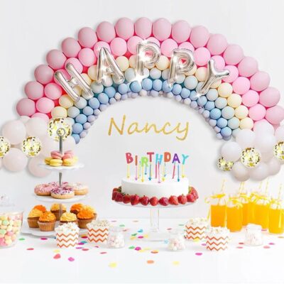 Macaron Pastel Rainbow Colour Rubber Balloon Party Birthday Wedding Decoration Arch