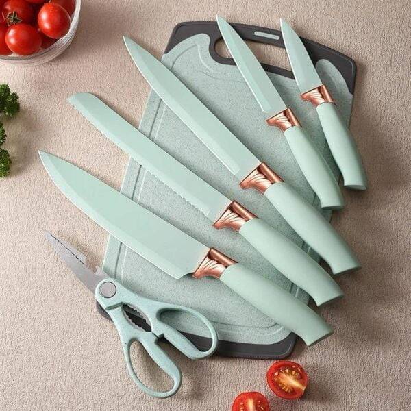 19 Pieces Kitchen Utensils and Knife Set with Block - Image 3