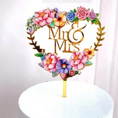 MR & MRS Wedding Cake Topper