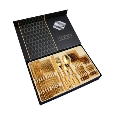 Cutlery Set 24pc Tableware Steak Knife Stainless Steel Dinner Gift Box