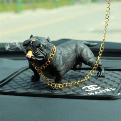 Bully Pitbull Dog Car Interior Decoration Dashboard Ornament