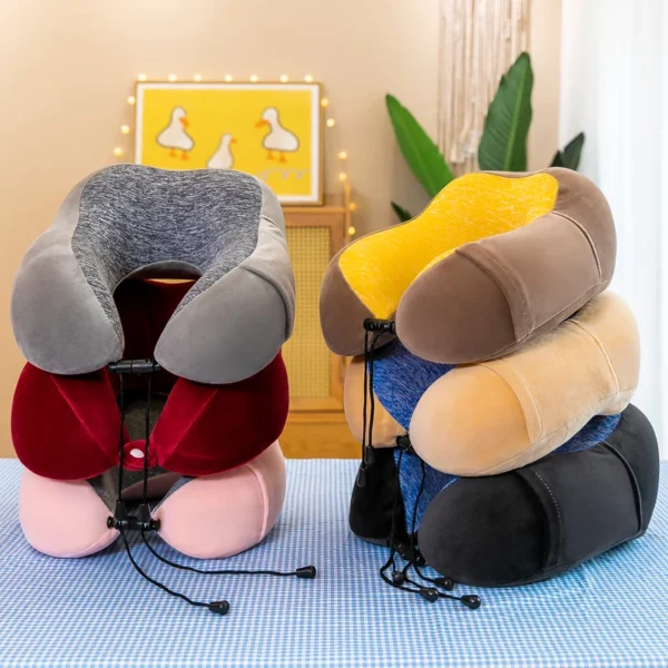 Travel Lightweight and Comfortable Hump Shape neck Pillow Memory cotton Travel Pillow - Image 2