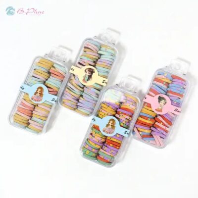 60 Pcs Girls Colourfull Elastic Hair Bands Kids Ponytail Rubber