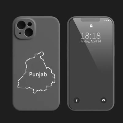 Punjab Map Sign for iPhone  Case Silicone Soft Cover