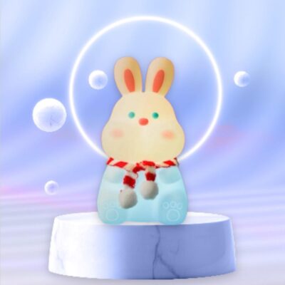 Cartoon Silicone Night Light Touch Sensor USB Rechargeable Rabbit