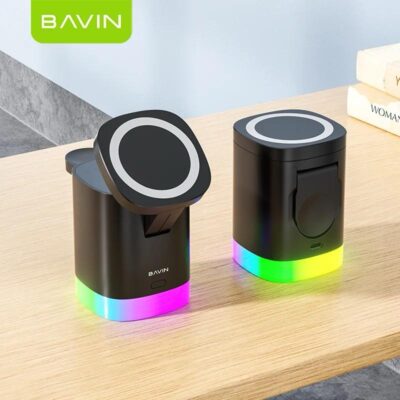 BAVIN  15W  RGB Portable 3 In 1 Wireless Multifunction Chargers