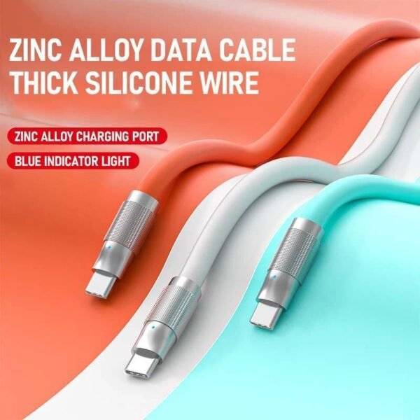 30W And  120W  Super Fast Charging Type-C And Lighting Liquid Silicone  Cable