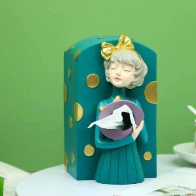 Butterfly Girl Resin Tissue Box