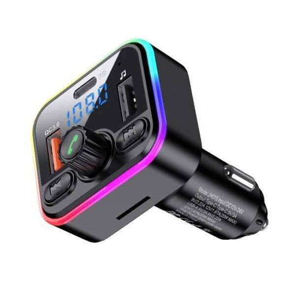 FM Transmitter Car charger with light BT3.0+EDR wireless PD40W fast charging - Image 3