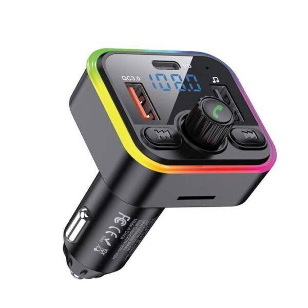 FM Transmitter Car charger with light BT3.0+EDR wireless PD40W fast charging - Image 2