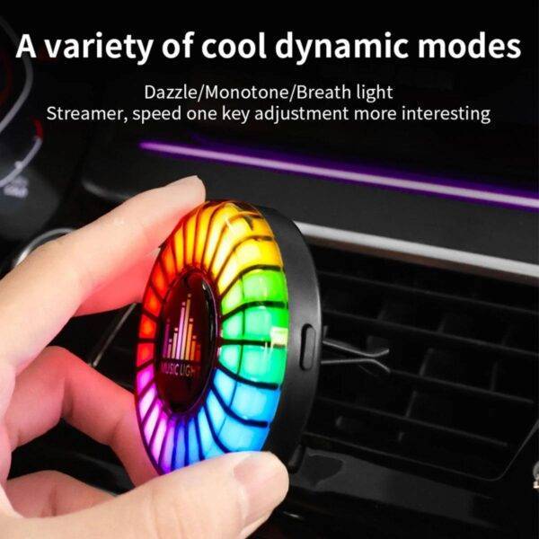 Car Perfume Music Rhythm Sync Aroma Diffuser RGB Voice-controlled Aromatherapy - Image 2